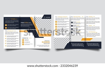 Business Marketing Tri fold brochure design, corporate Business tri fold brochure Template Design. Digital Marketing Agency Tri fold brochure design. Royalty-Free Stock Photo #2332046239