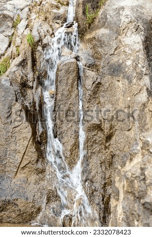 small waterfall in mountain in swat valley