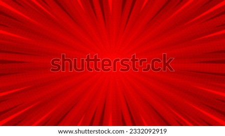 Landscape vector red comic style background design Royalty-Free Stock Photo #2332092919