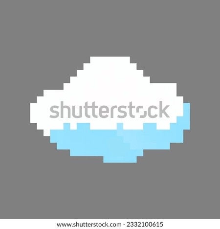 pixel cloud vector illustration in the style of old-school pixel art