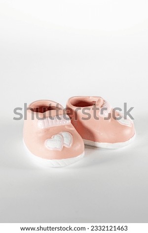 baby ceramic shoes booties for gift. Newborn ceramic gift