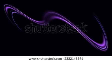 Abstract multicolor wavy line of light with a transparent background, isolated and easy to edit. Vector illustration