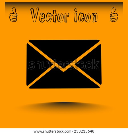 Vector icon Envelope with paper sheet - concept of emailVector i