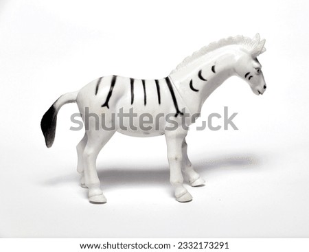 zebra animal toy on white background