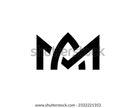 luxury letter AM or MA logo design