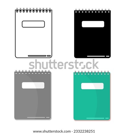 Abstract Notepad Silhouette Illustration, can be used for business designs, presentation designs or any suitable designs.