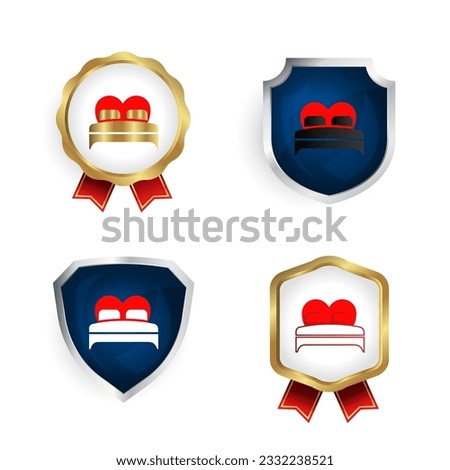 Abstract Bed Love Badge and Label Collection, can be used for business designs, presentation designs or any suitable designs.