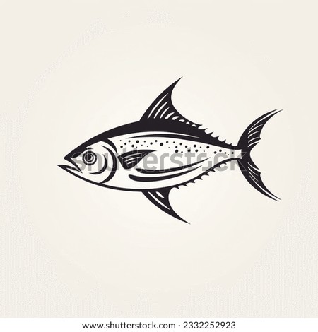 black and white fish illustration