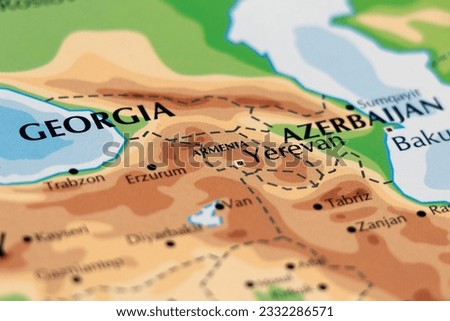 world map of georgia azerbaijan and armenia, most popular tourist attraction