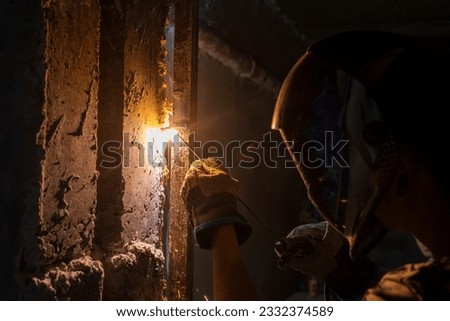 a man in a underground work
