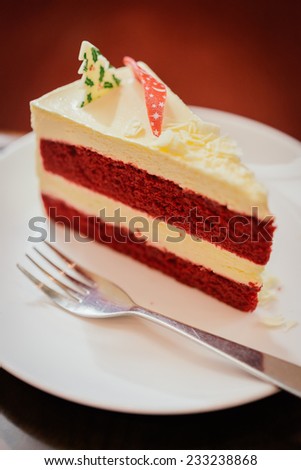 Christmas Red velvet cake - vintage effect style pictures