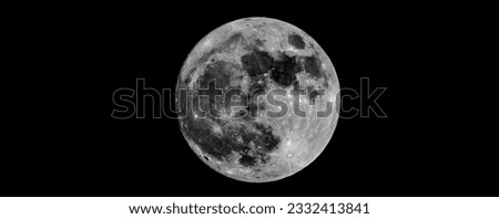 Lunar Brilliance: Super Moon Against Dark Background, Radiating in Exquisite 4K Resolution