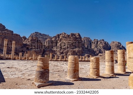 Walking through the ruins of Petra, Jordan