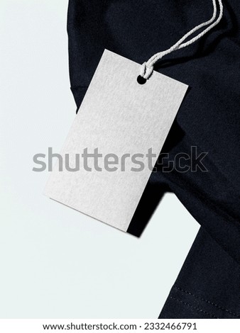 Label tag JPG mockup, business branding, blank design, high quality image