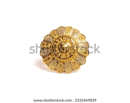 Indian Jewellery rings on white background. Royalty-Free Stock Photo #2332469839