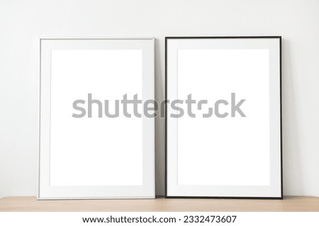 Two frames JPG mockup, blank designs, high quality image