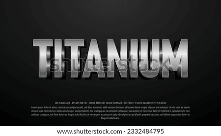 Titanium 3d style editable text effect Royalty-Free Stock Photo #2332484795