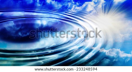 abstract motion on background beautiful solar sky