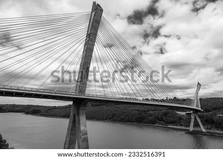 Térénez curved bridge linking the Crozon peninsula Brittany 