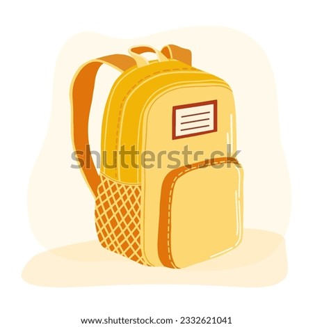 Clip art of hand drawn school handbag. Design for back to school prints, scrapbooking, textile, home and nursery decor, paper craft. 