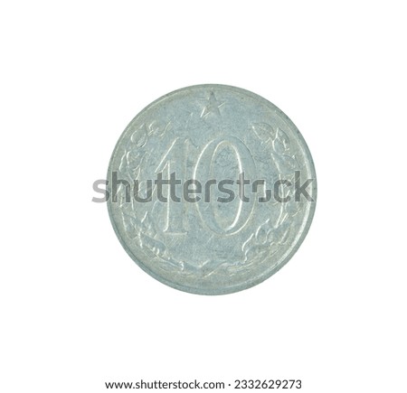 Obverse of 10 Hellers coin made by Czechoslovakia, that shows Numeral value