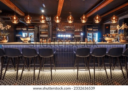 City centre eclectic bar and restaurant Royalty-Free Stock Photo #2332636539