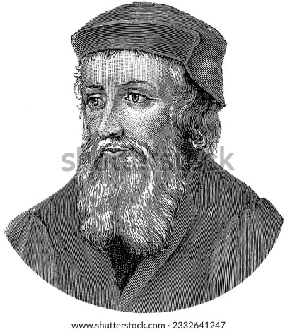 John Wycliffe (1328 – 31 December 1384) Royalty-Free Stock Photo #2332641247