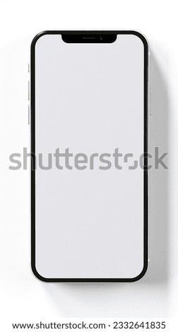 A new mobile mockup with a white background screen, a mobile with a blank white background mockup2