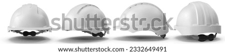Safety helmet mockup on blank background, hard helmet Royalty-Free Stock Photo #2332649491
