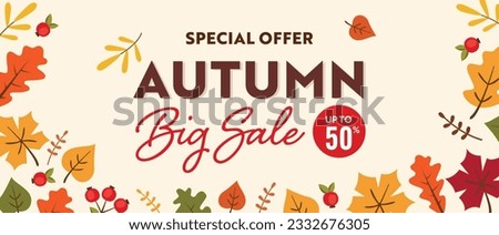 Autumn Sale Banner Vector Illustration Design