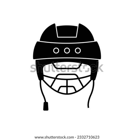 Hockey helmet icon design. isolated on white background. vector illustration