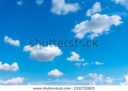 blue sky and White cloud nature background. Beautiful cloud in blue sky. Royalty-Free Stock Photo #2332720825