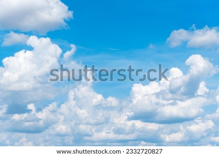 blue sky and White cloud nature background. Beautiful cloud in blue sky.