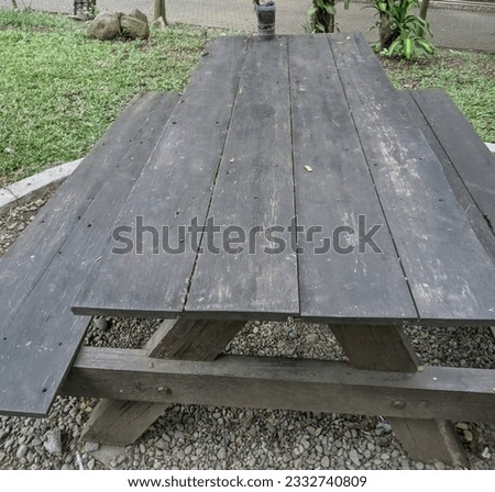 Vintage wooden garden dining table