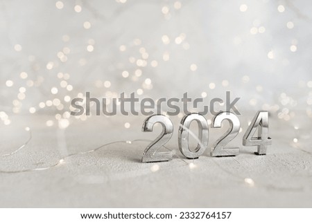 2024 text background. New year and business concept strategy.