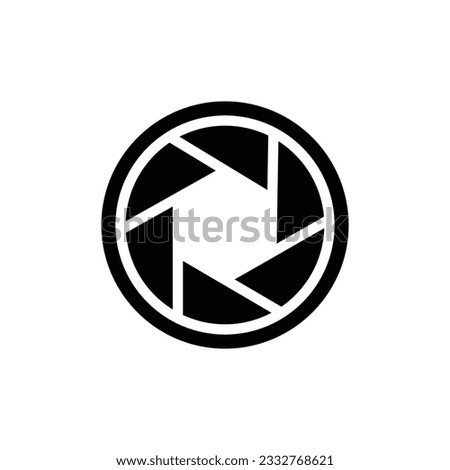 Lens photo camera glyph icon vector. Lens capture image symbol camera icon. Vector illustration glyph pictogram for infographic interface or design graphic.