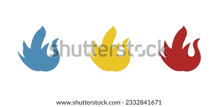 flame icon on a white background, vector illustration