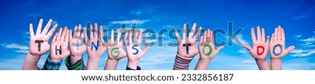 Children Hands Building Word Things To Do, Blue Sky