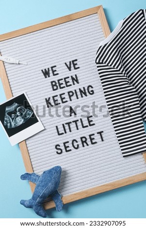 Coming soon baby concept with letter board
