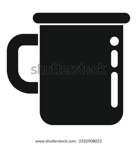 Camp mug icon simple vector. Extreme adventure. Travel camping