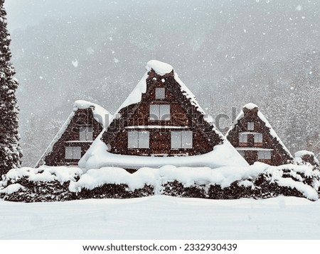 Shirakawa-go village of Japan in the winter