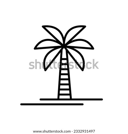 Palm tree icon flat symbol illustration on white background..eps