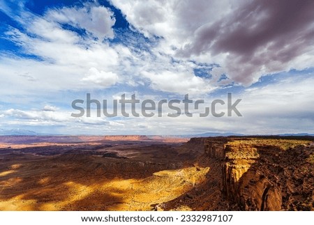 Erosion of nature makes beautiful canyon landscape, Dead horse state park, Utah USA