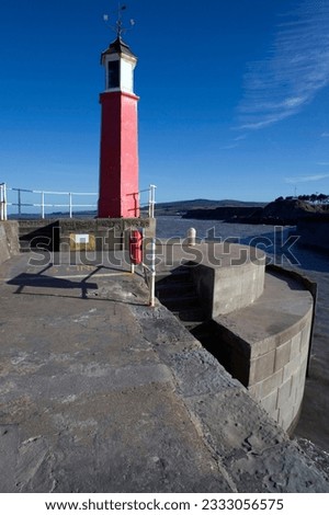 pier jetty harbour lighthouse watchet somerset england uk