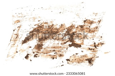 Drops of mud sprayed isolated on white background, with clipping path Royalty-Free Stock Photo #2333065081