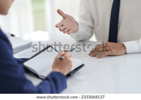 Lawyer discuss the contract and legal document agreement in office. Law and legal concept
 Royalty-Free Stock Photo #2333068137