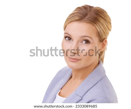 Portrait, professional and business woman face for career, human resources or management. Serious headshot of boss, employer or HR person for job or company isolated on transparent, png background