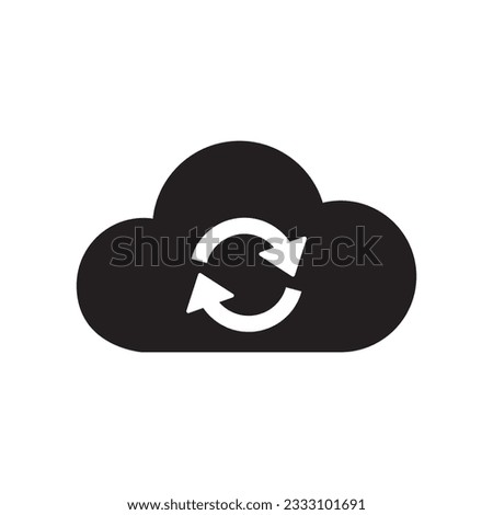 Cloud Sync Icon. file hosting cloud icons. data storage refresh with arrows