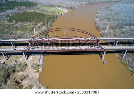 Aerial view of the Interstate 65 Dolly Parton Bridge Royalty-Free Stock Photo #2333119087