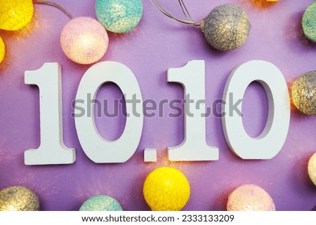 10.10 Sale Promotion with space copy on purple background